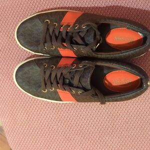 MICHAEL KORS brown and orange sneakers. Size 7.5